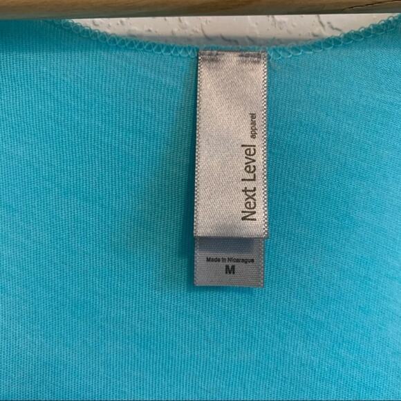 Women’s Teal Resting Beach Face Racerback Tank Top - Picture 3 of 7